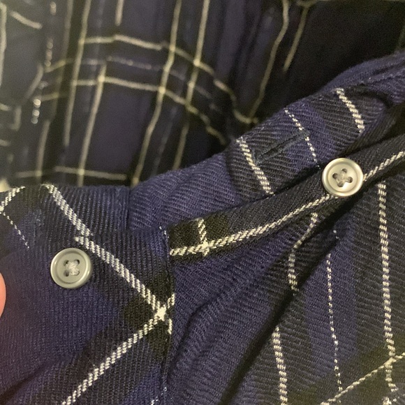 Plaid Navy Lord & Taylor Button Top - Picture 6 of 8